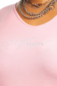 Vintage Y2K Angel Rhinestone Mini Dress