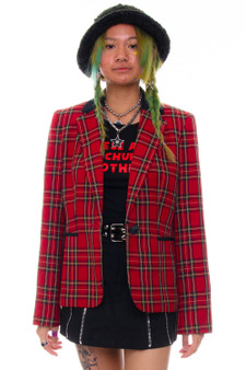 Vintage 90's Clueless Plaid Blazer