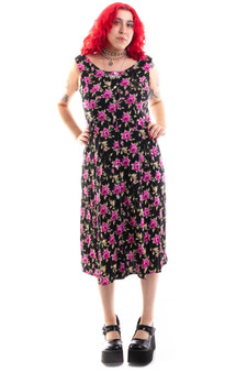 Vintage 90's Garden Button Maxi Tank Dress