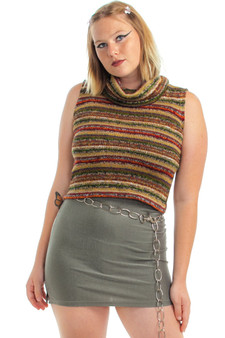 Vintage 90's Tara Striped Knit Turtleneck