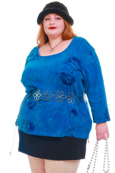 Vintage 90's Moody Blue Floral Top