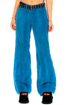 Vintage 70's Cobalt Corduroy Patchwork Flares 1