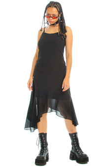 Vintage 90's Chiffon Flutter Maxi Dress