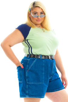 Vintage 90's Seafoam Sport Stripe Top