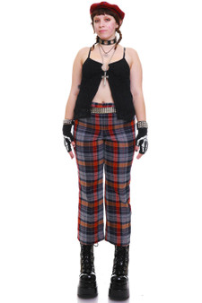 Vintage 70's High-Waisted Plaid Trousers