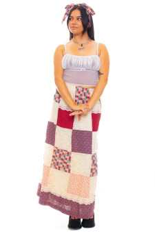 Vintage 70's Patchwork Maxi Skirt