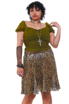 Vintage 90's Rawr! Cheetah Print Skirt