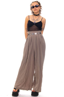 Vintage 90's High High Waisted Grey Wide Leg Pants