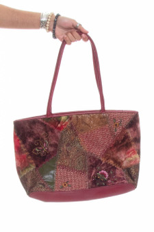 Vintage 90's Embroidered Patchwork Stitched Bag