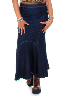 Vintage Y2K Denim Mermaid Maxi Skirt