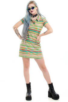 Vintage 90's Does 70's Psychedelic Mini Dress