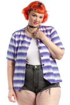 Vintage 90's Purple Sunsets Button-Up Shirt