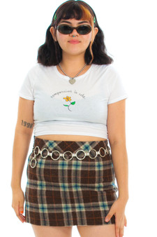 Vintage Y2K Katie Wool-Blend Plaid Mini Skirt