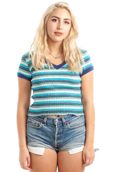 Vintage 90's ESPRIT Feel'n the Blues Crop Top