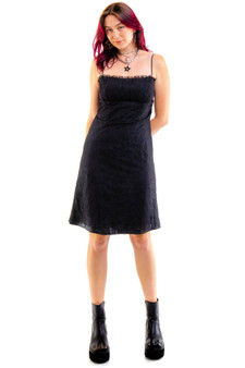 Vintage 90's Little Black Gothic Lace Dress