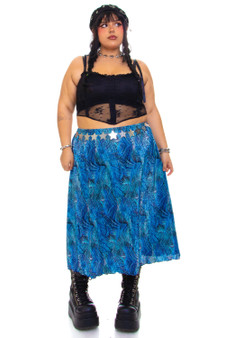 Vintage Y2K Stripe Button Maxi Skirt