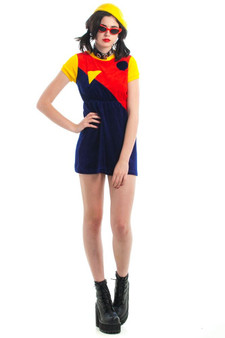 Vintage 80's Velvet Mini Dress