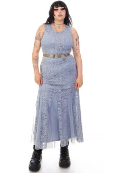 Vintage Y2K Grey Sequin Siren Tank Dress