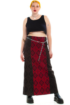Vintage Y2K Morbid Threads Gothic Maxi Skirt