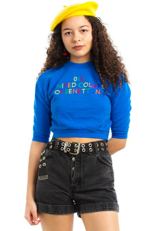 Vintage 90's Benetton Italian Rainbow Logo Sweatshirt