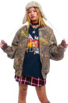 Vintage 90's Real Tree Camo Bomber Jacket