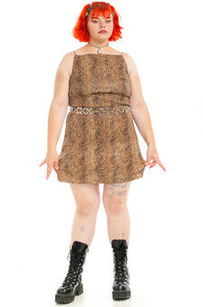Vintage 90's Glitter Snake Mini Dress