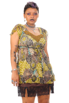 Vintage 90's Earthly Floral Blouse