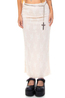 Vintage Y2K Whimsical Lace Maxi Skirt
