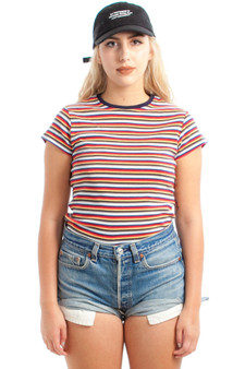 Vintage 90's Day Camp Cutie Rainbow Crop Top