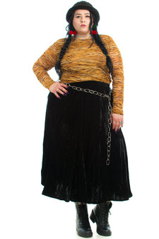 Vintage 90's Gothic Moon Velvet Maxi Dress