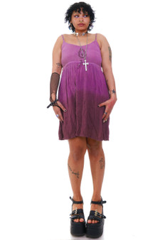 Vintage Y2K Purple Dye Fairy Mini Dress
