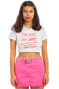 Vintage Y2K Bubblegum Grommet Belt Mini Skirt