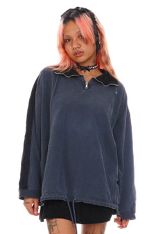 Vintage 90's Theodore Charcoal Zip Up Sweater