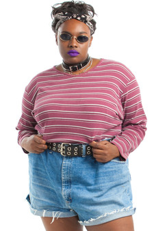 Vintage 90's Retro Stripe Long-Sleever