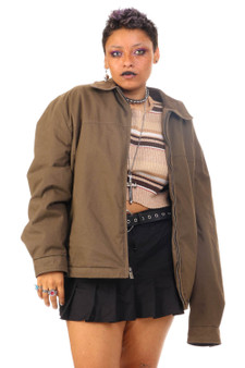 Vintage 90s Army Green Trucker Jacket