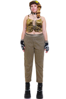 Vintage 90's Brown Gingham Pants