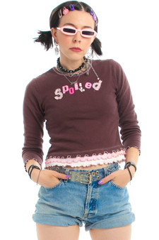 Vintage Y2K Spoiled Layered Lettuce-Edge Top