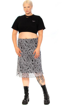 Vintage 90's Psychedelic Trip-Out Midi Skirt