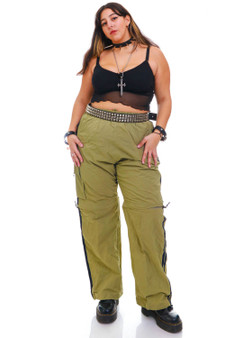 Vintage Y2K Green Zip Off Pants