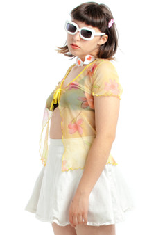 Vintage 90's Floral Mesh BB Top