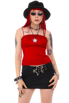 Vintage Y2K Michaelangelo Zip Embroidered Cami Top