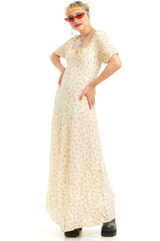 Vintage 90's Pale Rose Maxi Dress