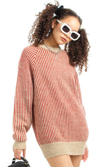 Vintage 80's Oatmeal Stripe Sweater
