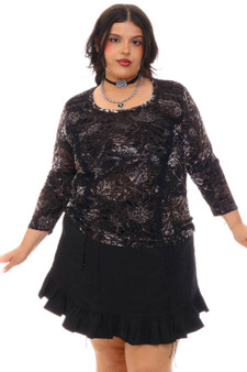 Vintage Y2K Y2K Velvet Burnout Flower Top