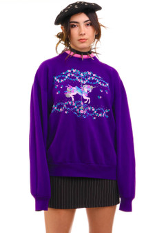 Vintage 90's Unicorn Carousel Crewneck Sweatshirt