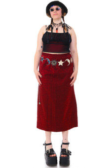 Vintage 90's Red Maxi Skirt