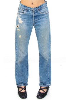 Vintage Y2K Levi's Bleach & Distressed Denim Jeans