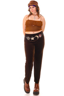 Vintage 90's Dark Brown Velvet Lounge Pants