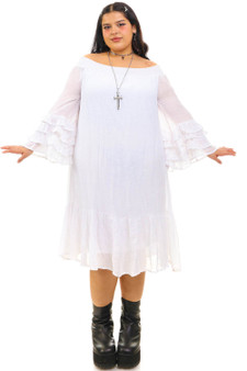 Vintage Y2K Off Shoulder Ruffle Dress