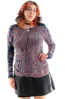 Vintage Y2K Tie Dye Thermal Long Sleeve T-Shirt